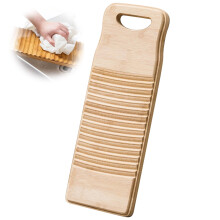 rloao Natural Bamboo Washboard for Hand Washing Clothes,15.75 x 5.91 Inch