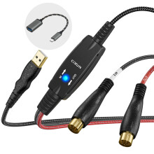 CIXUN USB to 5 Pin MIDI Cable 1.5m/4.5ft for Music Editing