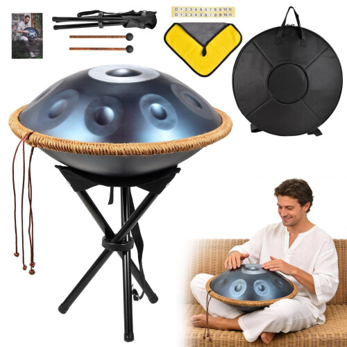 18 Inch Handpan Drum Set 9 Notes G Minor, 440Hz Hand Pan Drum
