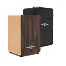 Gear4music Cajon Drum with Seatpad and Gigbag - Ebony