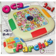 Jogo de Parchis-oca automático para 4 jogadores, 2 em 1