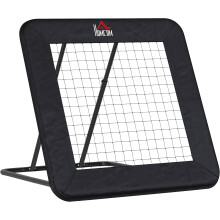 HOMCOM rede de rebote dobrável para treino, preto, 128x118x108-120 cm, ajustável