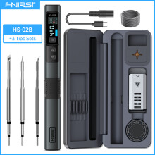 FNIRSI HS-02 Intelligente Lötstation, Lötkolben mit 0,96 HD-Farbbildschirm, verstellbare Temperatur