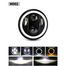 BraveWAY LED-koplamp, 5,75 inch, rond, voor motorfiets