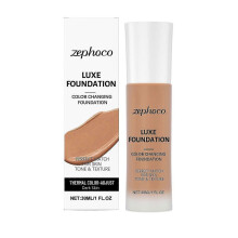 (Dark) Podkład zmieniający kolor Luxe Color Changing Foundation 30 ml, formuła termiczna, natychmiastowo dopasowuje