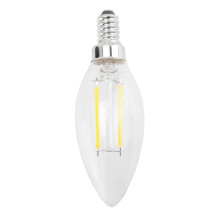 (E12,2w) Ściemnialna żarówka LED E12 2W COB Edison z żarnikiem w kształcie płomienia świecy, 10*3,5 cm
