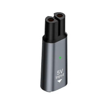 (Grey) Adaptador/convertidor de cargador de afeitadora tipo C de 5 V para afeitadoras One Blade QP2724 QP2834