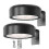 (2pcs, black) Ασύρματο φωτιστικό τοίχου με τηλεχειριστήριο, ρυθμιζόμεν 1