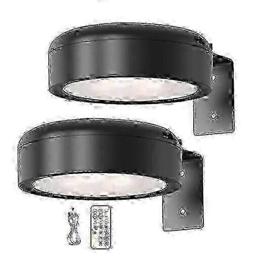 (2pcs, black) Ασύρματο φωτιστικό τοίχου με τηλεχειριστήριο, ρυθμιζόμεν