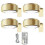 (4pcs, golden) Ασύρματο φωτιστικό τοίχου με τηλεχειριστήριο, ρυθμιζόμεν 1
