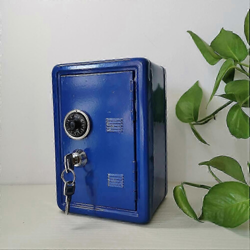 (blue) Ασφαλές και αξιόπιστο μίνι χρηματοκιβώτιο μετρητών με α 2