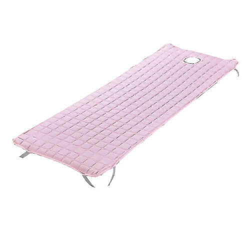 (Pink) Κάλυμμα στρώματος για κρεβάτι μασάζ με τρύπα, μαξιλάρι 1