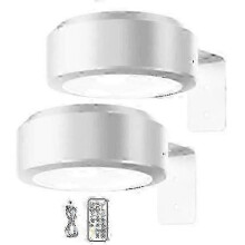 (2pcs, white) Lampada da parete wireless per quadri con telecomando, dimmerabile, a batteria, regolabile in 13 colori.