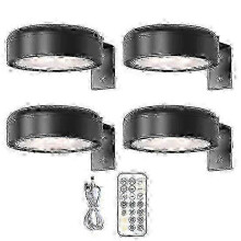 (4pcs, black) Lampada da parete wireless per quadri con telecomando, dimmerabile, a batteria, regolabile in 13 colori.