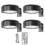 (4pcs, black) Ασύρματο φωτιστικό τοίχου με τηλεχειριστήριο, ρυθμιζόμεν 1