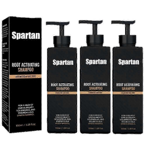 (2pcs) 1-3x SPARTAN Root Activator Shampoo For Men - Σαμπουάν για την ανάπτυξη μαλλ