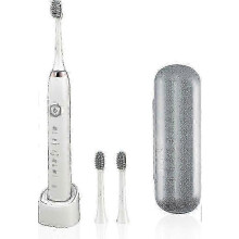 (S100 Black 8 Heads) Sarmocare S100 Sonic Electric Tandborste USB Laddningsbar Vattentät med 8 Borsthuvuden för Djuptandning