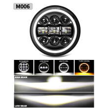 BraveWAY LED-koplamp, 5,75 inch, ronde koplamp voor motorfiets