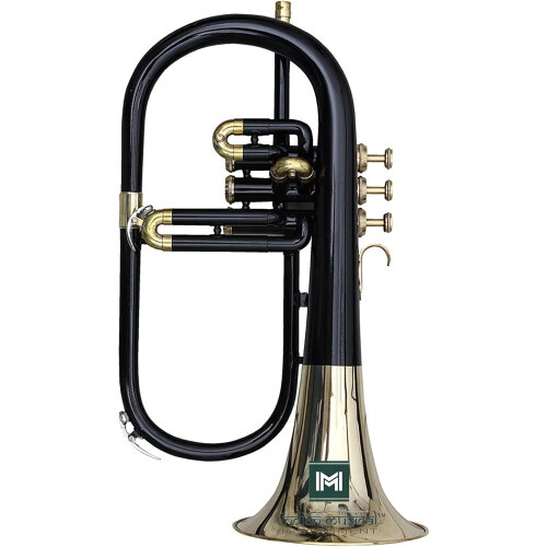 IMI Flugel Horn, 3 válvulas, com acessórios e boquilha, para orquestra e jazz