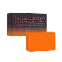 (black) Sapone schiarente per pelle e corpo – Sapone originale antimacchie con acido cogico, glicerina e tè