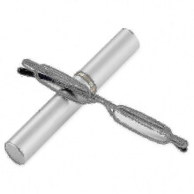 (Strength 2.50, silver) Ultradunne leesbrillen met metalen montuur voor mannen en vrouwen, draagbaar mini-ontwerp met etui.