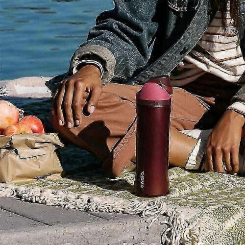 (24oz) Μπουκάλι Νερού Owala 24/32oz από Ανοξείδωτο Ατσάλι με Θερμομόνωση - Μαύρο Κεράσι G 1
