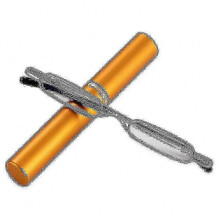 (Strength 1.50, gold) Ultradunne leesbrillen met metalen montuur voor mannen en vrouwen, draagbaar mini-ontwerp met etui.