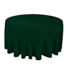 (Diameter 160CM, Dark green) Mantel redondo de poliéster para fiesta de bodas en blanco, negro, rojo, azul y dorado.