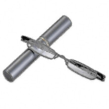 (Strength 3.50, gray) Ultradunne leesbrillen met metalen montuur voor mannen en vrouwen, draagbaar mini-ontwerp met etui.