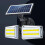 (80COB) Ηλιακή επιτοίχια λάμπα 42Led/80cob με διπλή περιστρεφόμενη 4