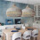 (Style E Blue 40cm, White cord ceiling) Νέα λάμπα από rattan σε ασορτί χρώμα, vintage κρεμαστά φωτιστικ 2
