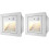 (white) [2 τεμάχια] Εντοιχιζόμενα φώτα σκάλας 3W, LED με αισθητήρα κίνησης, 1