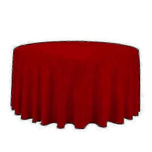 (Diameter 140CM, Red) Mantel redondo de poliéster para fiesta de bodas en blanco, negro, rojo, azul y dorado.