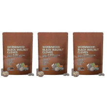 (3 Packs) Żele i żelki odżywcze z bylicy pospolitej i czarnego orzecha włoskiego, 240 g