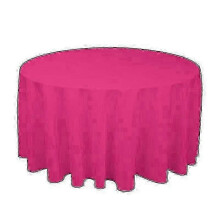 (Diameter 140CM, Rose red) Mantel redondo de poliéster para fiesta de bodas en blanco, negro, rojo, azul y dorado.