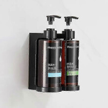 (double) Dispensador manual de jabón de hotel de 300 ml con cerradura, individual, doble o triple, para montaje