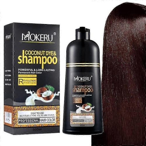 (Dark brown) Σαμπουάν βαφής μαλλιών με καρύδα, σαμπουάν βαφής μαλλιών