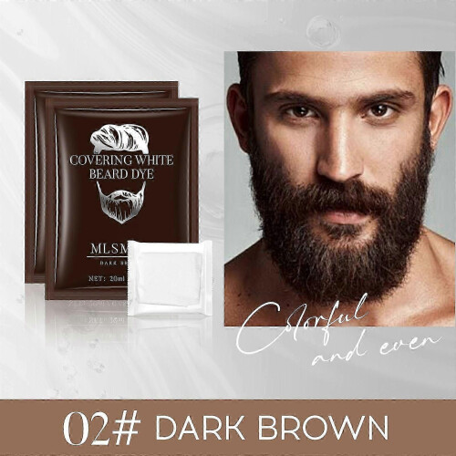 (dark brown) Σαμπουάν βαφής γενειάδας | Θρεπτική και απαλή σύνθεση γ