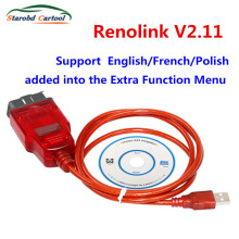Renolink V2.10, OBD2 auto diagnostiek tool, ECU programmeur en sleutelcodering voor Renault