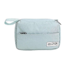 (Baby Blue) Neceser portátil colgante para viajes, baño, ducha, bolsa de almacenamiento de poliéster, organizador