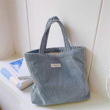 (Baby Blue) 572 Bolso de mano de pana de color liso para artículos de aseo, neceser organizador de cosméticos, bolsa