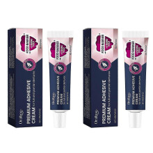 (2pcs) Premium kleefcrème voor kunstgebitten. Langdurige, sterke hechting. Kleefcrème voor boven-, onder- of gedeeltelijke kunstgebitten.