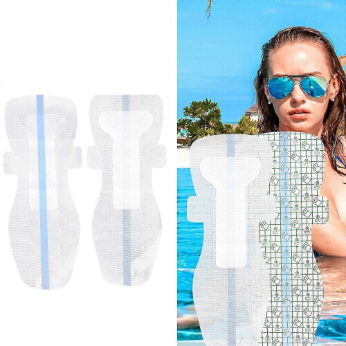 (Transparent PU film) Μακρύ προστατευτικό σερβιετάκι κολύμβησης με πτερύγιο, ανα 1