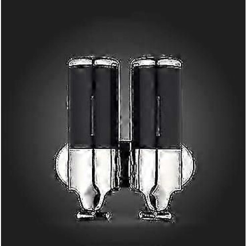(Black) M-8009 Χειροκίνητος Διανομέας Σαπουνιού Διπλής Κεφαλής