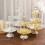 (2 Layer Argent) Dessertfat Serveringsfat Buffé Serveringsbricka för Kök Bröllop 3 Lager Guld 4