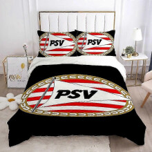 (200x200cm 78x78in) v441 Lakan Björnöverdrag Dubbeltäcke Bäddset Bäddset Påslakan PSV E-eindhovens FC Överdrag