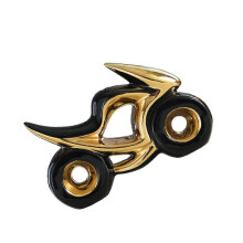 (Black) Statua di motocicletta, elegante statuetta decorativa per camera da letto, ingresso, camino, colore