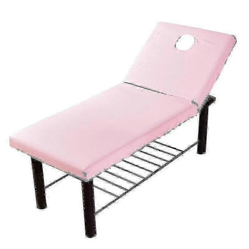 (Pink) Τραπέζι μασάζ με εντοιχισμένο σεντόνι, ελαστικό κάλυμμα,