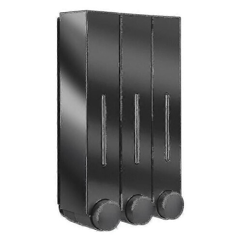(triple black) 3 θαλάμων αδιάβροχος επιτοίχιος διανομέας σαπουνιού κ