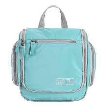 (Style D) Neceser portátil impermeable tipo B para maquillaje, cosméticos y artículos de aseo, con gancho para